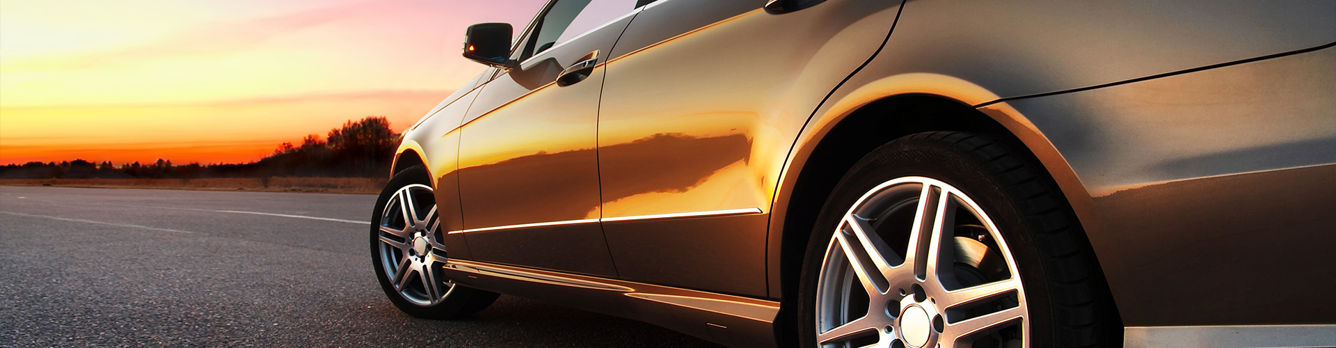 Car at sunset after Auto Dent Repair in McKinney, TX, Dallas, Carrollton, TX, Fort Worth, and Surrounding Areas